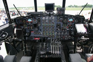 Cockpit of Lockheed C-130 Hercules