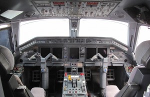 Cockpit of Embraer 135