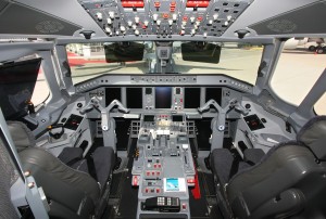 Cockpit of Embraer Lineage 1000