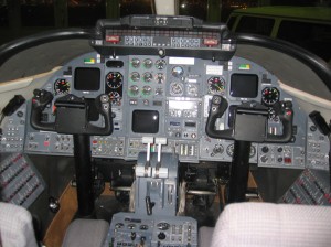 Cockpit of Learjet 31