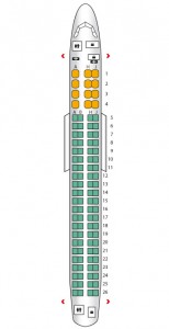 Embraer 195 Seat Map
