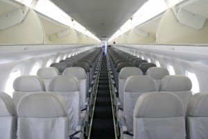 Interior of Embraer 195