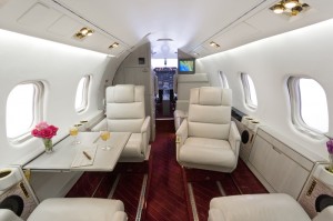 Interior of Learjet 55