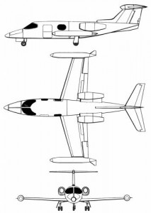 Learjet 23 Dimensions