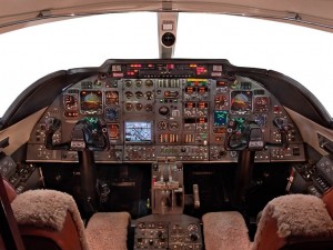 Learjet 55 Cockpit