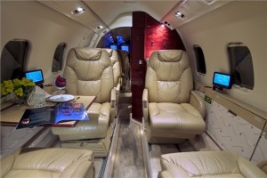Learjet 55 Inside